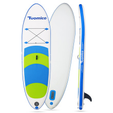 Prancha de Stand Up Paddle inflável (6 polegadas de espessura) com acessórios de SUP e bolsa de transporte de posição ampla, barbatana inferior para surfe de remo